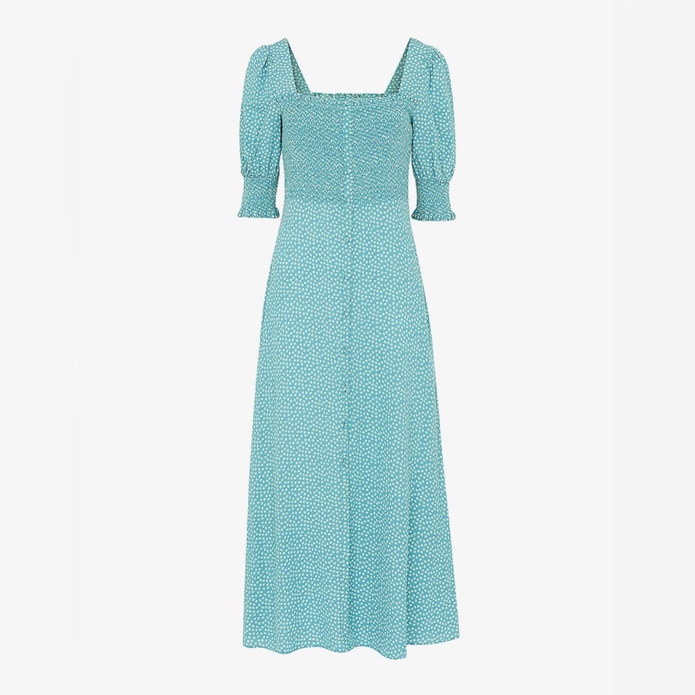 Whistles turquoise & flower dress. Size 4 US